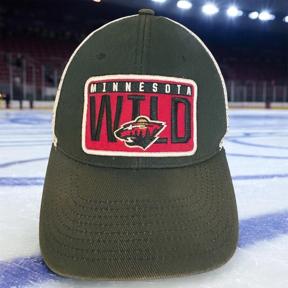 fan favorite Other - Fan Favorite Minnesota Wild NHL Trucker Hat Green White Snapback Mesh Cap